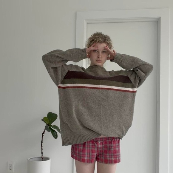 Old Navy Other - 90s stripe green sweater